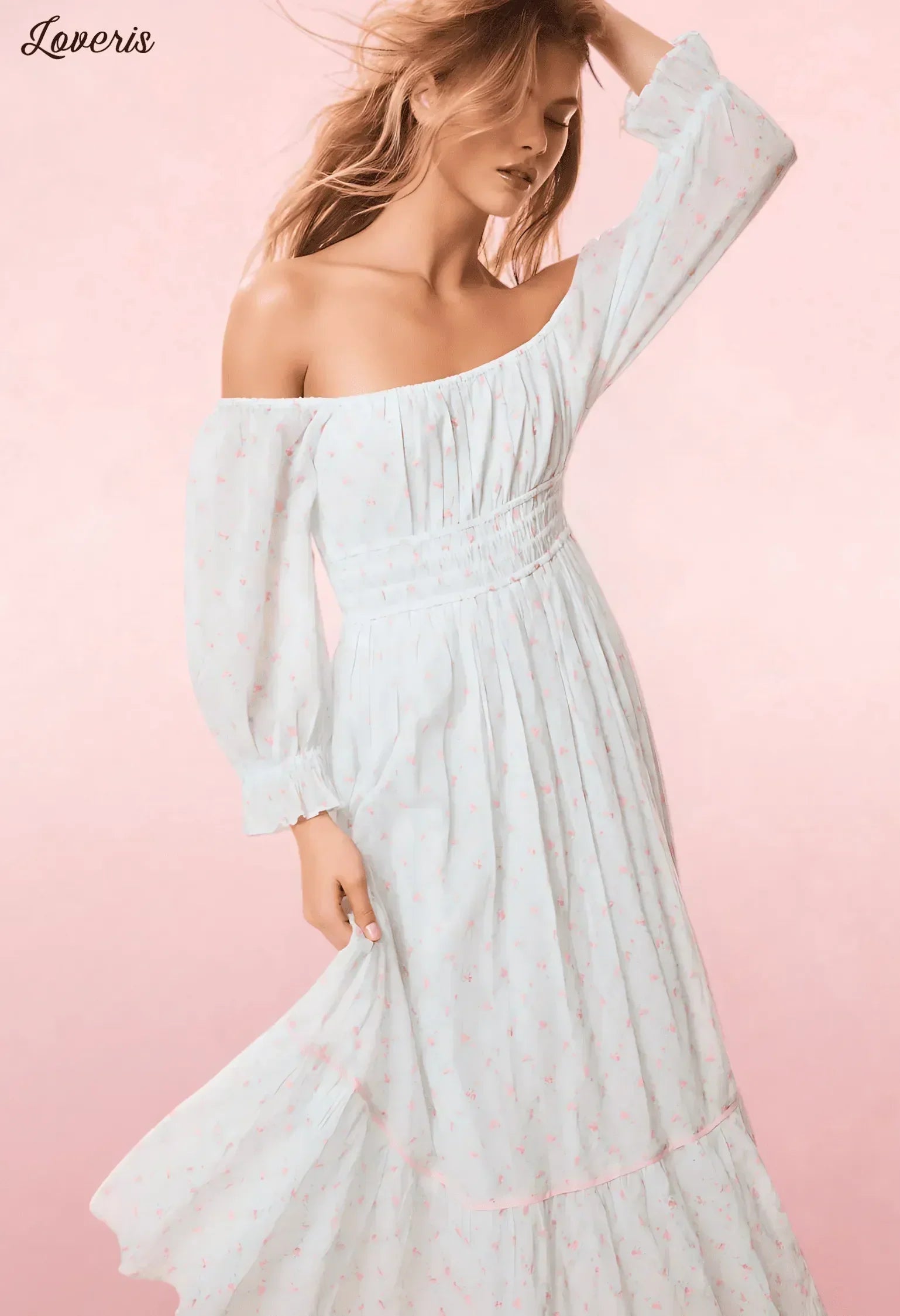 Vestido longo de algodão Dobrianna Re-Edition