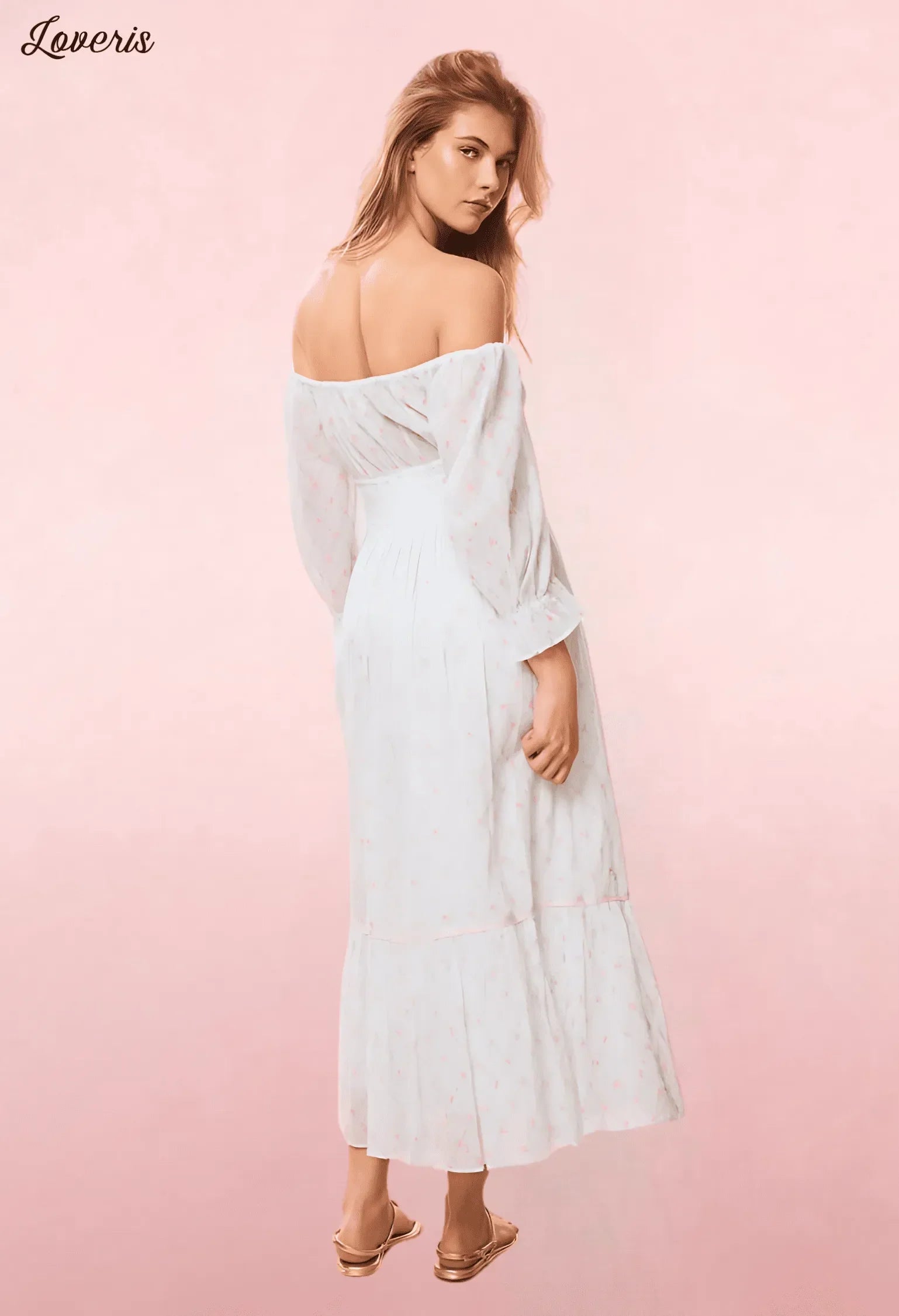 Vestido longo de algodão Dobrianna Re-Edition