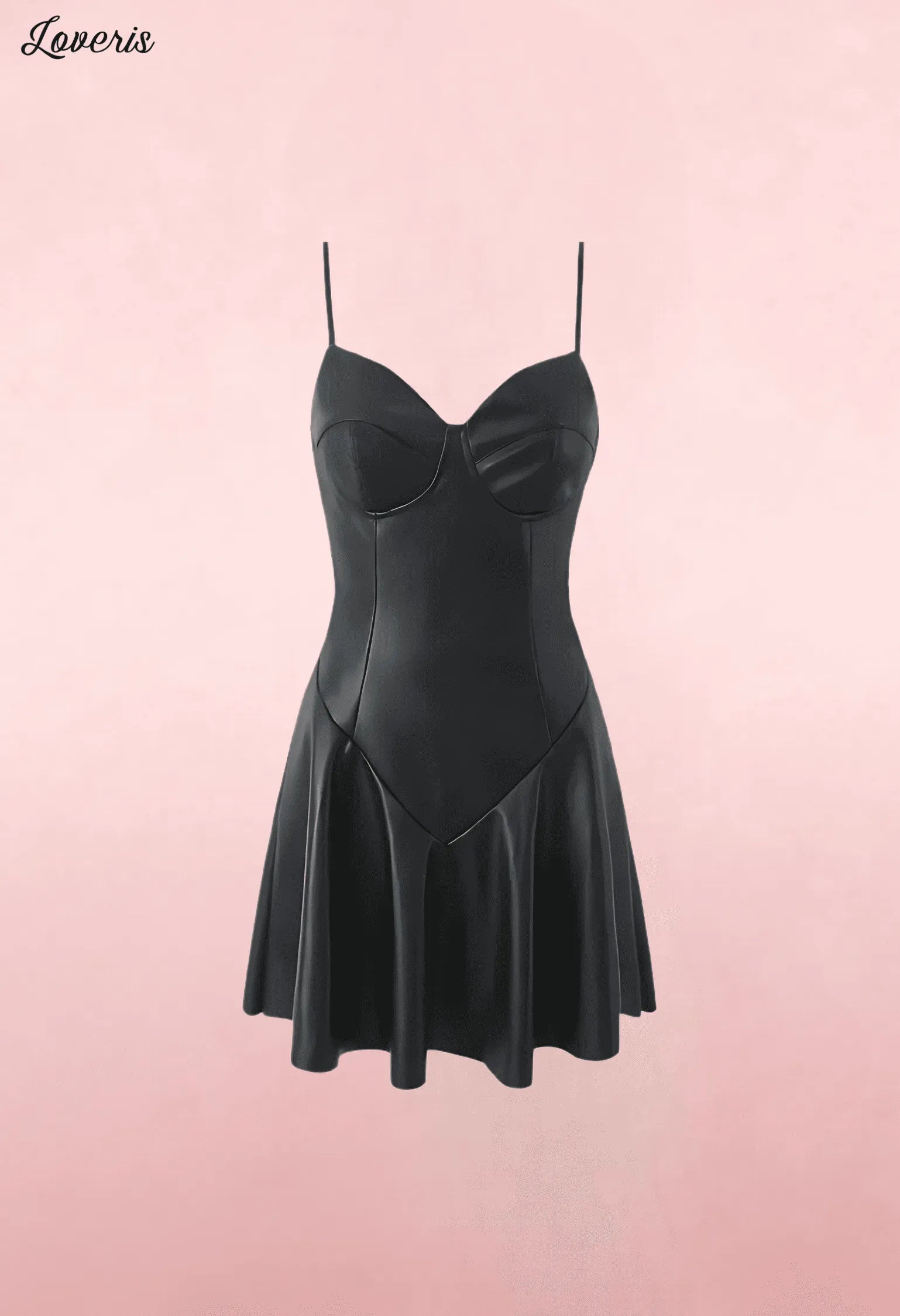 Vestido Curto de Couro Vegano Falletta